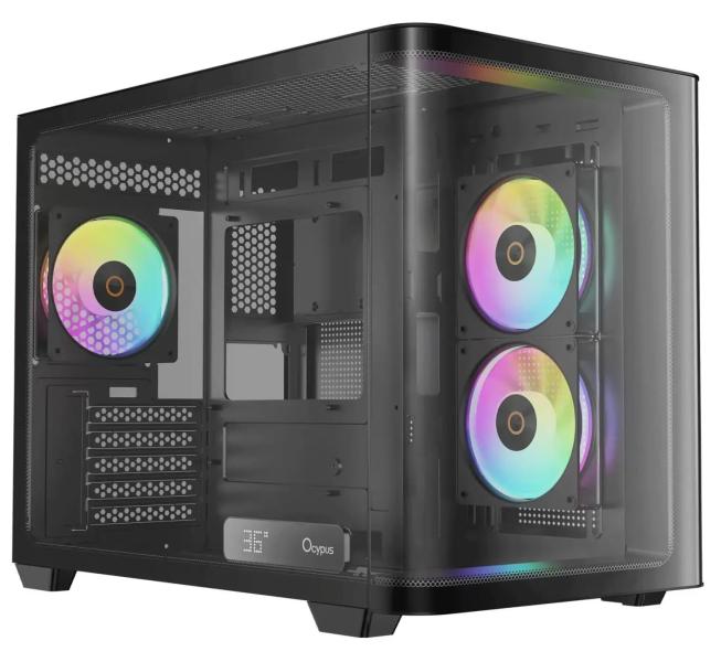 Корпус Ocypus Iota C50 Curve ARGB Digital Black (IOTA-C50-BKD300CD-GL) (OTA-C50-BKD300CD-GL)