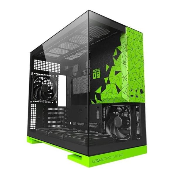 Корпус Geometric Future Model 3F Glass Black/Green (GEO-M3F-BNV)