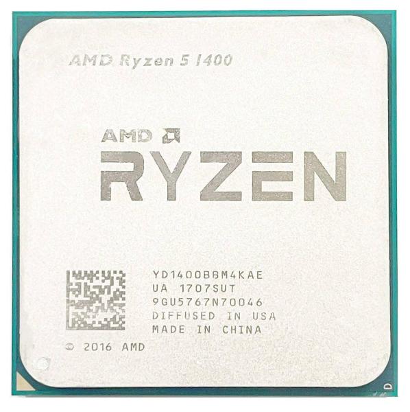 Процесор AMD Ryzen 5 1400 (YD1400BBM4KAE) (Socket AM4, 8T, 3.4 ГГц, Tray) Б/в