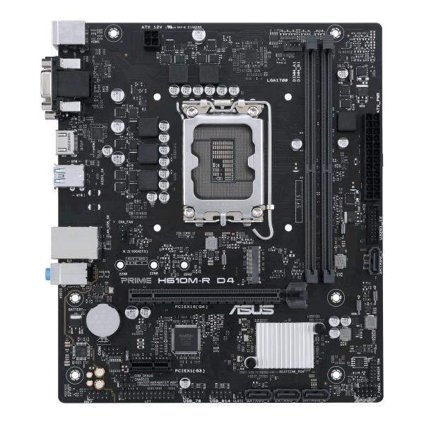 Материнська плата ASUS PRIME H610M-R D4-SI (PRIME H610M-R D4-SI) (Socket 1700, Intel H610, Micro-ATX)