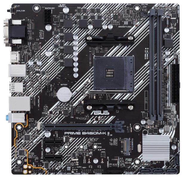 Материнська плата ASUS PRIME B450M-K II (Prime B450M-K II) (Socket AM4, AMD B450, Micro-ATX)
