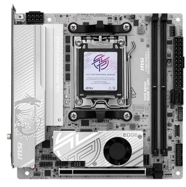 Материнська плата MSI MPG B850I EDGE TI WIFI (MPG B850I EDGE TI WIFI) (Socket AM5, AMD B850, Mini-ITX) FR