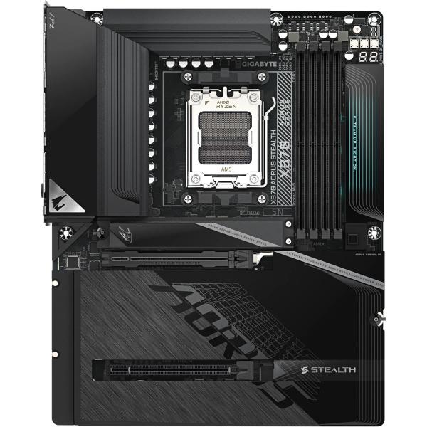 Материнська плата Gigabyte X870 AORUS STEALTH (X870 AORUS STEALTH) (Socket AM5, AMD X870, ATX)