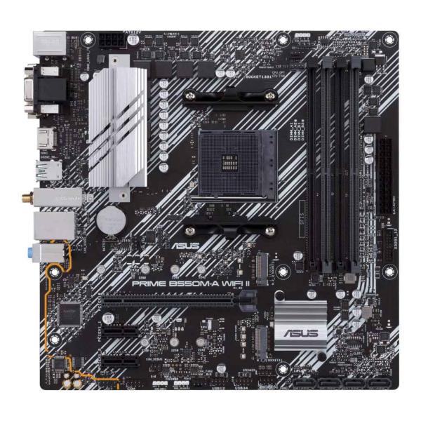 Материнська плата ASUS PRIME B550M-A WIFI II (PRIME B550M-A WI-FI II) (Socket AM4, AMD B550, Micro-ATX) U1