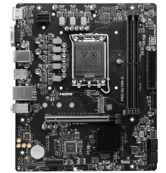 Материнська плата MSI PRO H610M-E (PRO H610M-E) (Socket 1700, Intel H610, Micro-ATX)