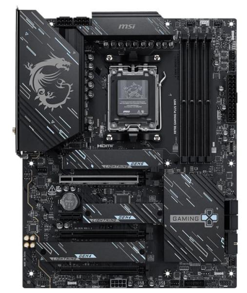Материнська плата MSI X870E GAMING PLUS WIFI (X870E GAMING PLUS WIFI) (Socket AM5, AMD X870E, ATX) FR