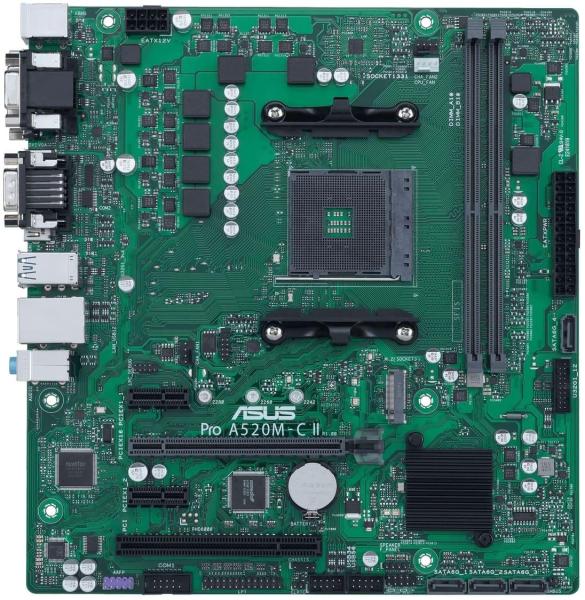Материнська плата ASUS PRO A520M-C II/CSM (PRO A520M-C II/CSM) (Socket AM4, AMD A520, Micro-ATX)