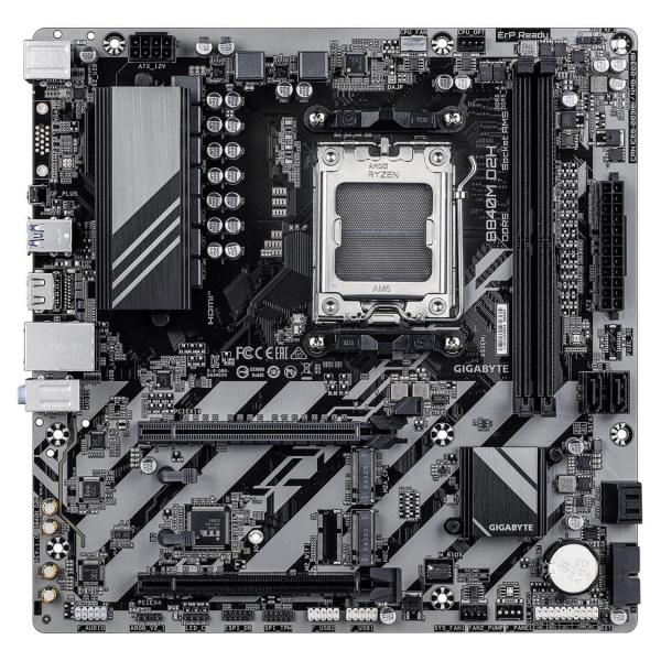 Материнська плата GIGABYTE B840M D2H (B840M D2H) (Socket AM5, AMD B840, Micro-ATX)