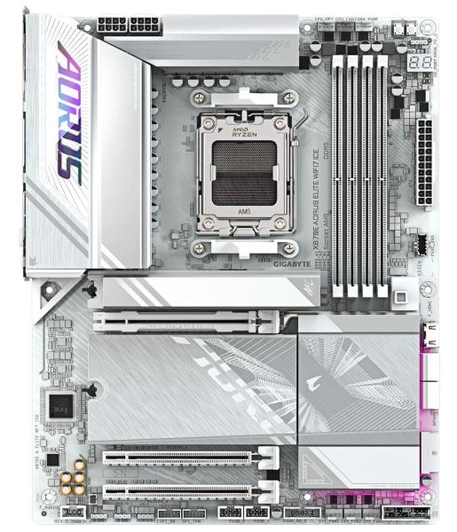 Материнська плата GIGABYTE X870E AORUS ELITE WIFI7 ICE (X870E AORUS ELITE WIFI7 ICE) (Socket AM5, AMD X870E, ATX)