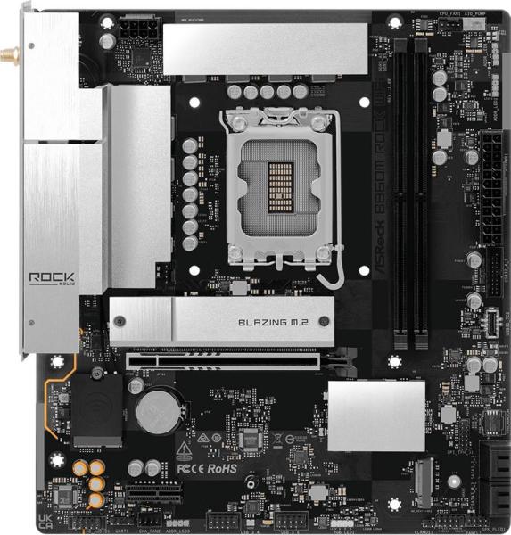 Материнська плата ASRock B860M ROCK WIFI (B860M ROCK WIFI) (Socket 1851, Intel B860, Micro-ATX)