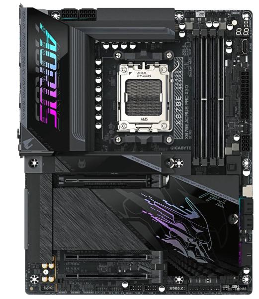 Материнська плата GIGABYTE X870E AORUS PRO X3D (X870E AORUS PRO X3D) (Socket AM5, AMD X870E, ATX)