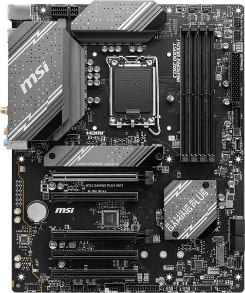 Материнська плата MSI B760 GAMING PLUS WIFI (B760 GAMING PLUS WIFI) (Socket 1700, Intel B760, ATX)