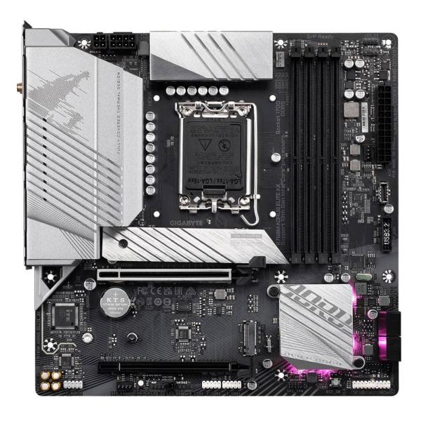 Материнська плата Gigabyte B760M AORUS ELITE AX (B760M AORUS ELITE AX) (Socket 1700, Intel B760, Micro-ATX) Б/в