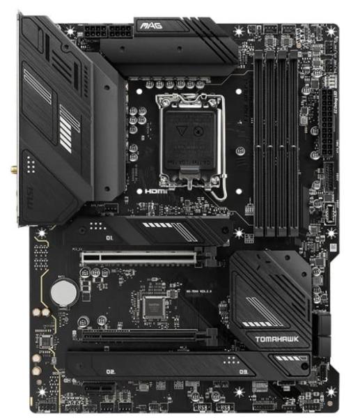 Материнська плата MSI MAG B760 TOMAHAWK WIFI (MAG B760 TOMAHAWK WIFI) (Socket 1700, Intel B760, ATX) Б/в