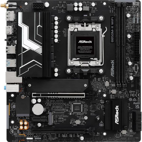 Материнська плата AsRock B850M-X WIFI R2.0 (B850M-X WIFI R2.0) (Socket AM5, AMD B850, Micro-ATX)