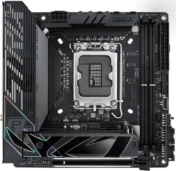 Материнська плата ASUS ROG STRIX Z790-I GAMING WIFI (ROG STRIX Z790-I GAMING WIFI) (Socket 1700, Intel Z790, ATX) Б/в