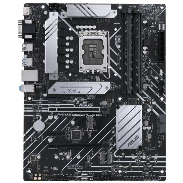 Материнська плата ASUS PRIME B660-PLUS D4 (PRIME B660-PLUS D4) (Socket 1700, Intel B660, ATX)