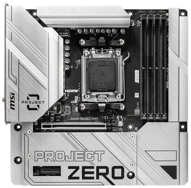 Материнська плата MSI B650M PROJECT ZERO (B650M PROJECT ZERO) (Socket AM5, AMD B650, Micro-ATX) FR