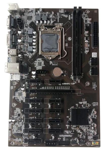 Материнська плата Lapsaipc B250 BTC-12P (B250 BTC-12P) (Socket 1151, Intel B250, ATX) Б/в