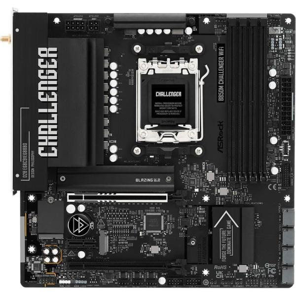Материнська плата ASRock B850M CHALLENGER WIFI (B850M CHALLENGER WIFI) (Socket AM5, AMD B850, Micro-ATX)