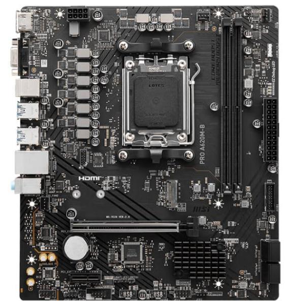 Материнська плата MSI PRO A620M-B (PRO A620M-B) (Socket AM5, AMD A620, Micro-ATX) FR