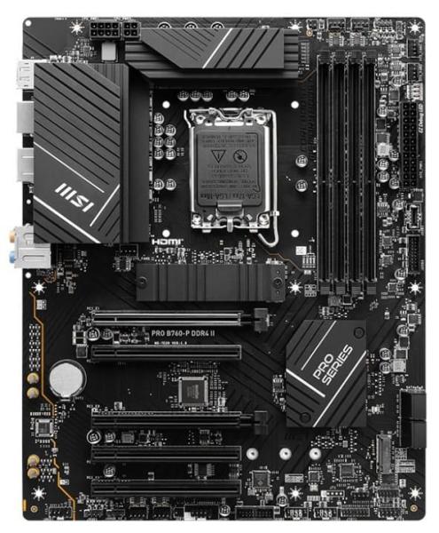 Материнська плата MSI Pro B760-P DDR4 II (PRO B760-P DDR4 II) (Socket 1700, Intel B760, ATX) Б/в