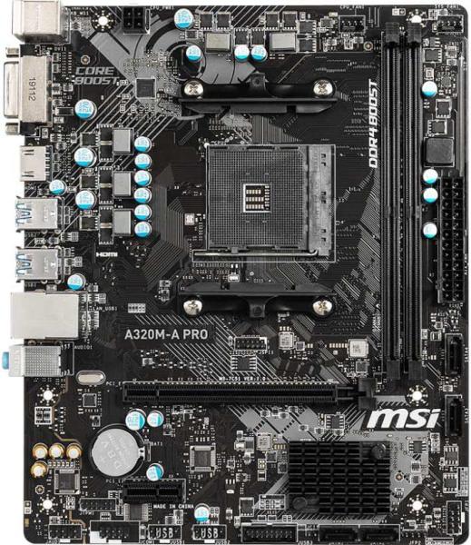 Материнська плата MSI A320M-A Pro (A320M-A Pro) (Socket AM4, AMD A320, Micro-ATX) Б/в,U1