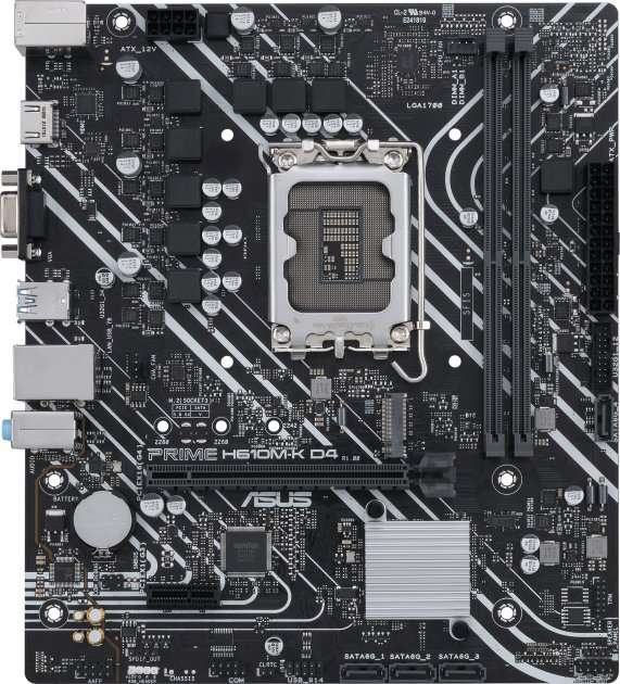 Материнська плата ASUS PRIME H610M-K D4 (PRIME H610M-K D4) (Socket 1700, Intel H610, Micro-ATX) Б/в,U1