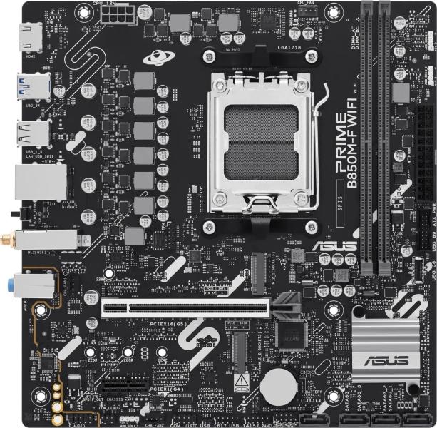 Материнська плата ASUS PRIME B850M-F WIFI (PRIME B850M-F WIFI) (Socket AM5, AMD B850, Micro-ATX)
