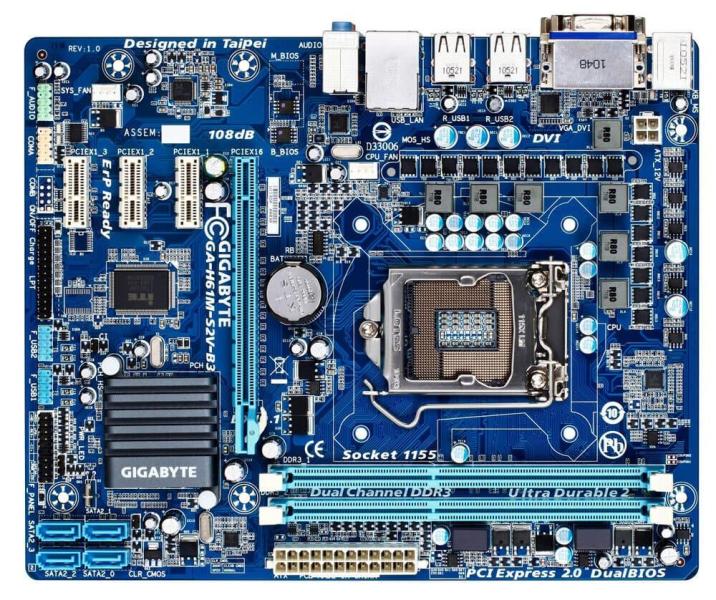 Материнська плата Gigabyte GA-H61M-S2V-B3 (GA-H61M-S2V-B3) (Socket 1155, Intel H61, Micro-ATX) Б/в