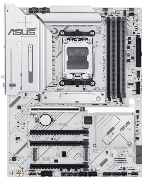 Материнська плата ASUS X870 MAX GAMING WIFI7 W White (X870 MAX GAMING WIFI7 W) (Socket AM5, AMD X870, ATX)