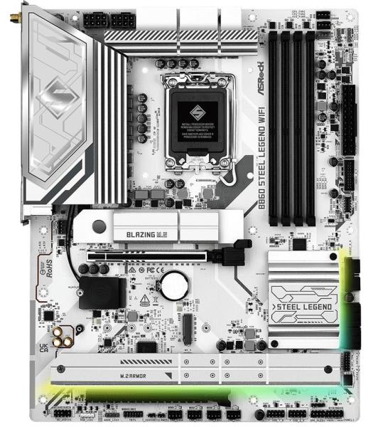 Материнська плата AsRock B860 Steel Legend WiFi (B860 Steel Legend WiFi) (Socket 1851, Intel B860, ATX)