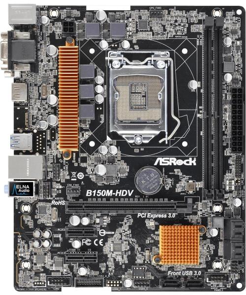 Материнська плата ASRock B150M-HDV (90-MXGYD0-A0UAYZ) (Socket 1151, Intel B150, Micro-ATX) Б/в,U1