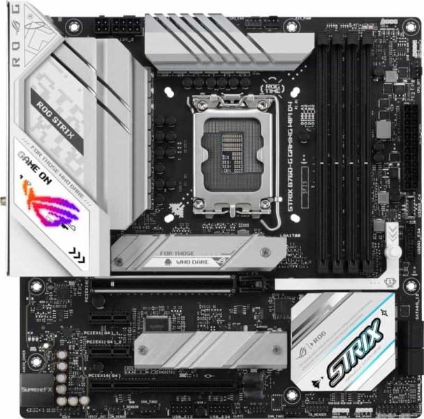 Материнська плата ASUS ROG STRIX B760-G GAMING WIFI (ROG STRIX B760-G GAMING WIFI) (Socket 1700, Intel B760, Micro-ATX)