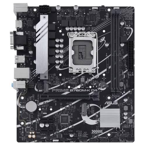 Материнська плата ASUS PRIME B760M-K D4 (PRIME B760M-K D4) (Socket 1700, Intel B760, Micro-ATX)