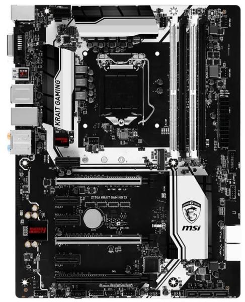 Материнська плата MSI Z170A Krait Gaming 3X (Z170A Krait Gaming 3X) (Socket 1151, Intel Z170, ATX) Б/в
