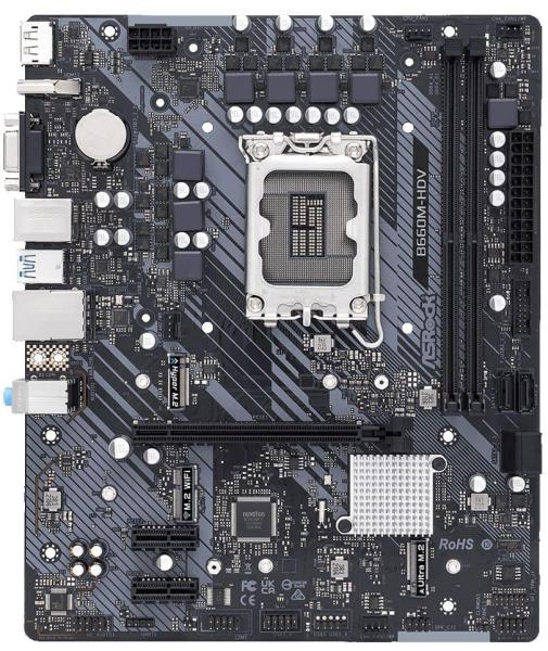 Материнська плата AsRock B660M-HDV (B660M-HDV) (Socket 1700, Intel B660, Micro-ATX) Б/в