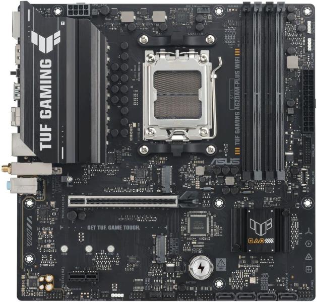 Материнська плата ASUS TUF GAMING A620AM-PLUS WIFI (TUF GAMING A620AM-PLUS WIFI) (Socket AM5, AMD A620A, Micro-ATX)