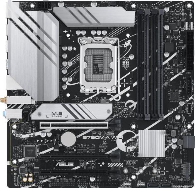 Материнська плата ASUS PRIME B760M-A WIFI (PRIME B760M-A WIFI) (Socket 1700, Intel B760, Micro-ATX)