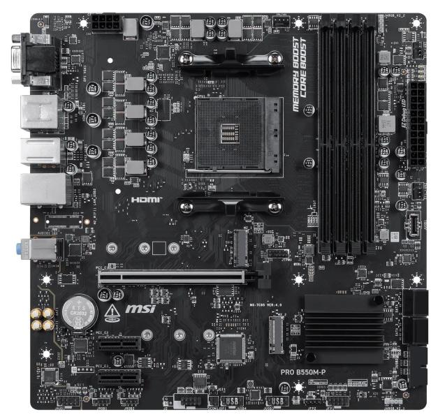 Материнська плата MSI PRO B550M-P (PRO B550M-P) (Socket AM4, AMD B550, Micro-ATX)