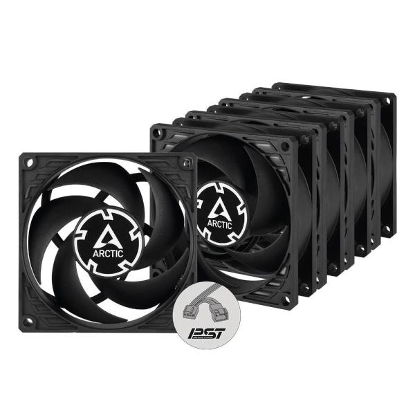Комплект вентиляторів Arctic P8 PWM PST (5-Fan Pack) Black (ACFAN00154A)