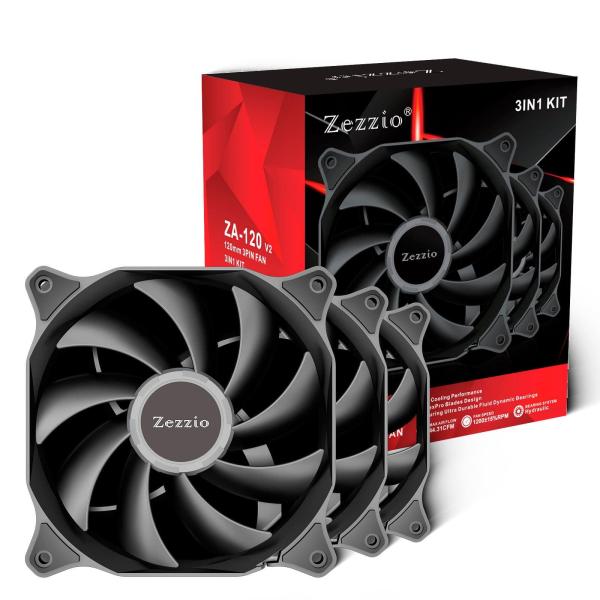 Комплект вентиляторів Zezzio ZA-120 V2 3in1