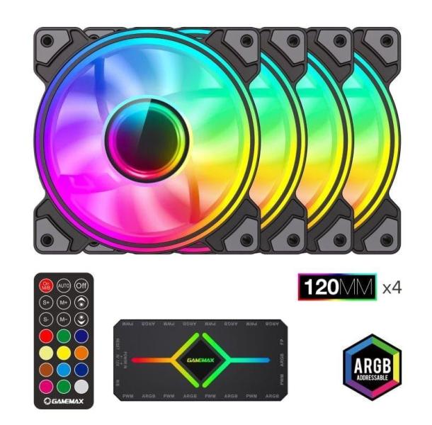 Вентилятор GameMax 120mm*4 KIT ARGB fan DRH400 (DRH400)