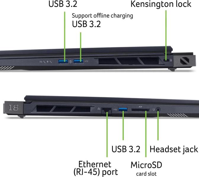 Ноутбук Acer Predator Helios 18 Al PH18-73-962W (NH.U1RAA.001) Abyssal Black, фото 7