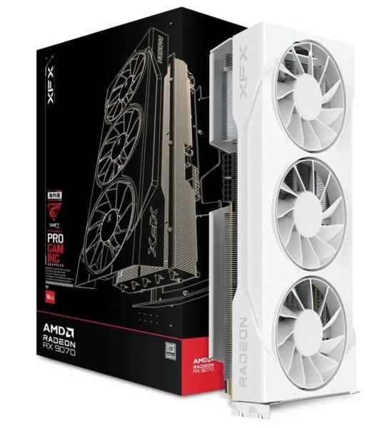 Відеокарта XFX Swift AMD Radeon RX 9070 OC Triple 90mm Fan Gaming Edition White (RX-97SWFT3W7), фото 5