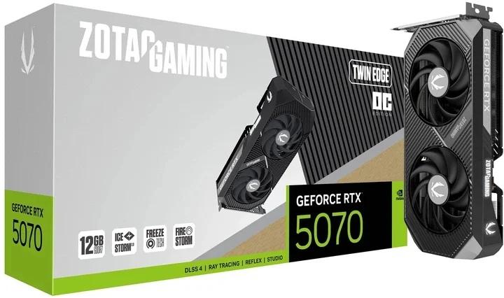 Відеокарта Zotac GAMING GeForce RTX 5070 Twin Edge OC (ZT-B50700H-10P), фото 5