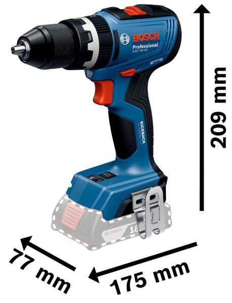Акумуляторний ударний шурупокрут Bosch GSB 18V-65 (06019N3303), фото 3