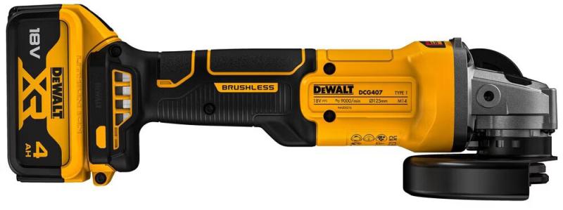Акумуляторна кутова шліфмашина DeWALT (DCG407M1T), фото 3