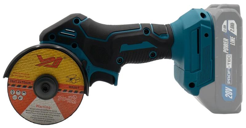 Акумуляторна кутова шліфмашина PROFI-TEC PWS7620, фото 2