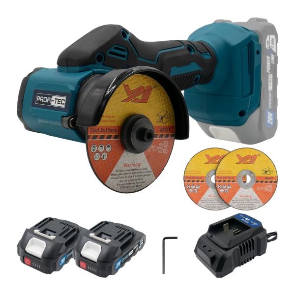 Акумуляторна кутова шліфмашина PROFI-TEC PWS7620, фото 9
